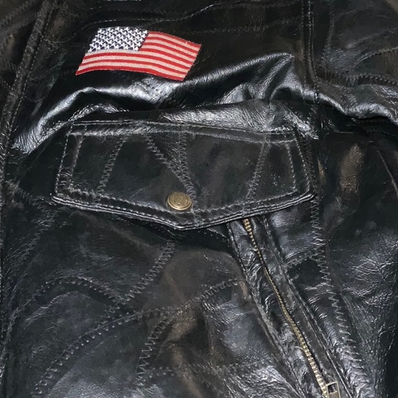 Men’s Leather Patchwork bomb… - Picture 14 of 16